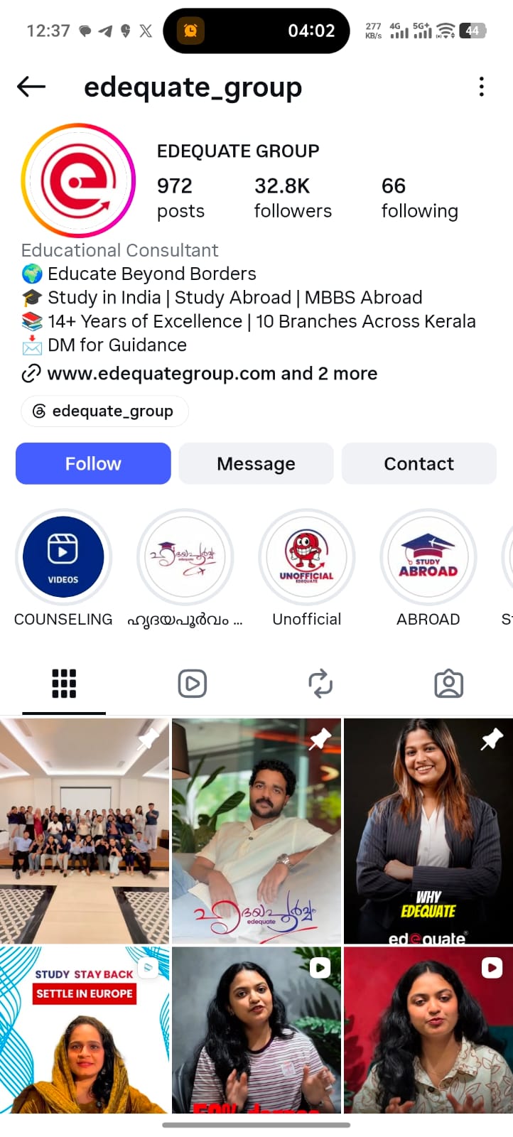 Edequate Group Instagram
