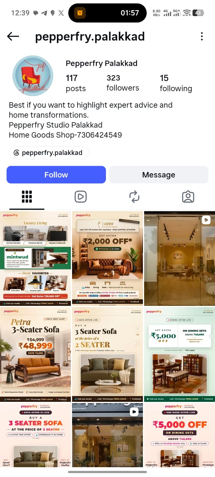 Pepperfry Palakkad Instagram