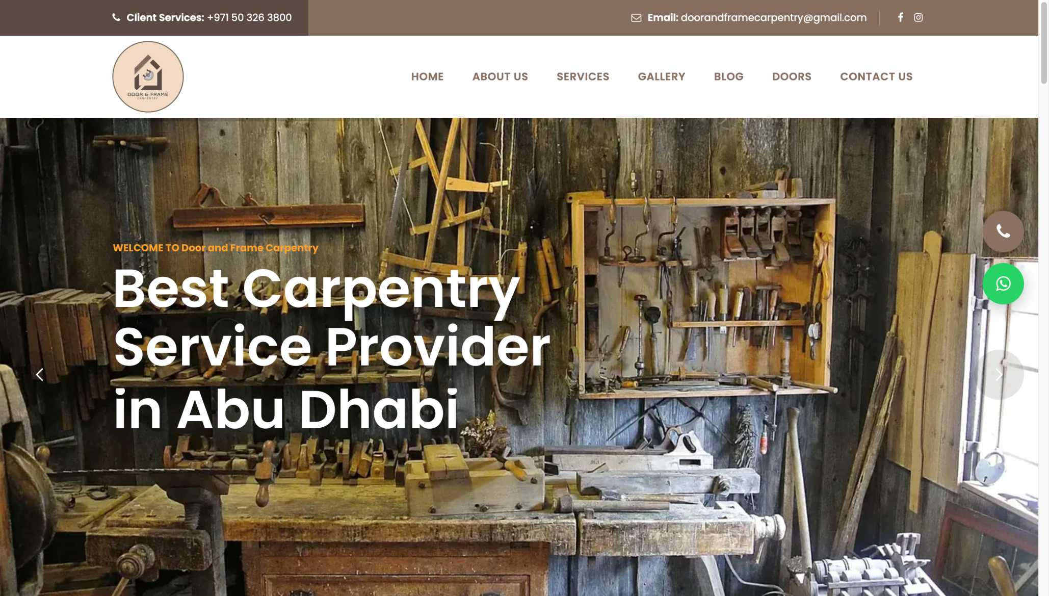 Door and Frame Carpentry website